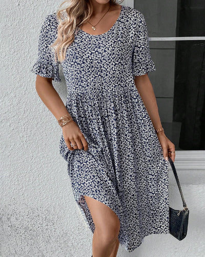 Anne | Elegant Bloom Midi Dress