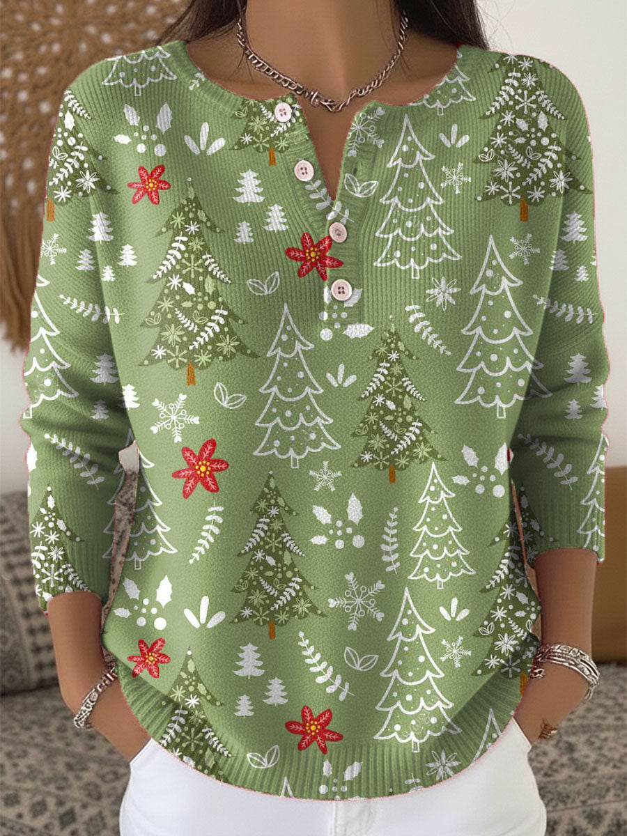 Sofie – Christmas Jumper With Buttons