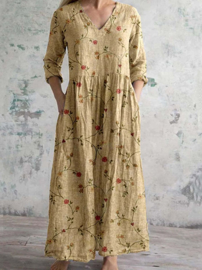 Celestine | Maxi Dress with Vintage Floral Print