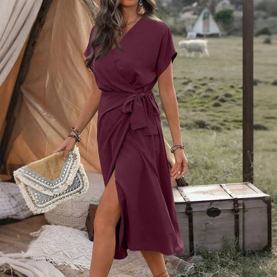 Sofia | Elegant Wrap Midi Dress