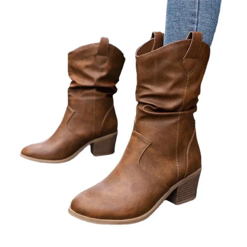 Mia® | Classic Mid-Calf Western Boots