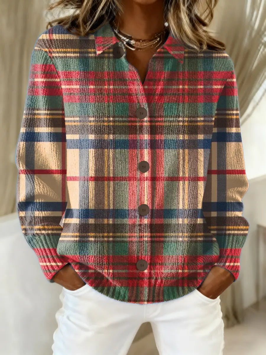 Mila – Checked Christmas Blouse