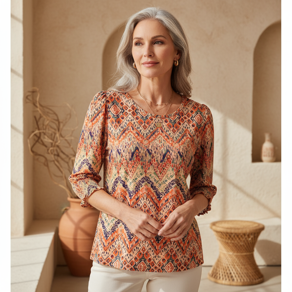 Kaela - Printed Charm Top