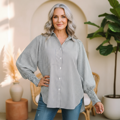 Quinlee - Stripe Relaxed Shirt