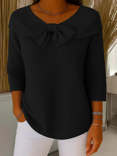 Serenna – Women’s Jumper With Bow And Round Neck