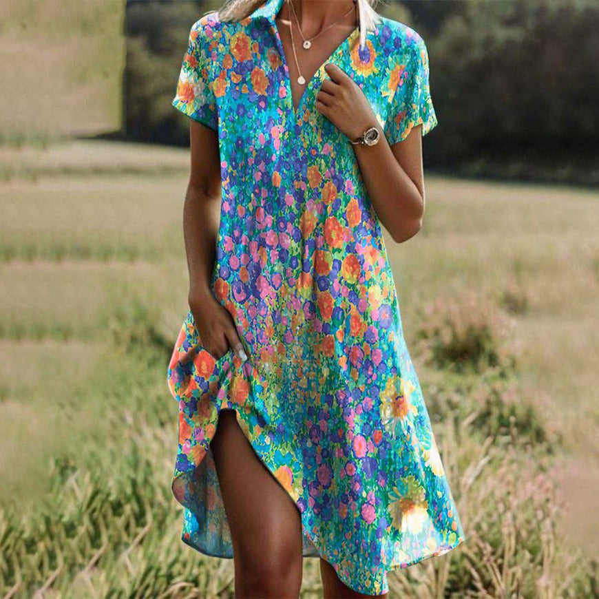 Rachel | Floral V-Neck Dress